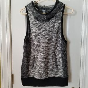 Aerie Hooded Cowl Neck Knit Sweater